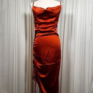 Stunning Copper Salsa Dance Party Dress